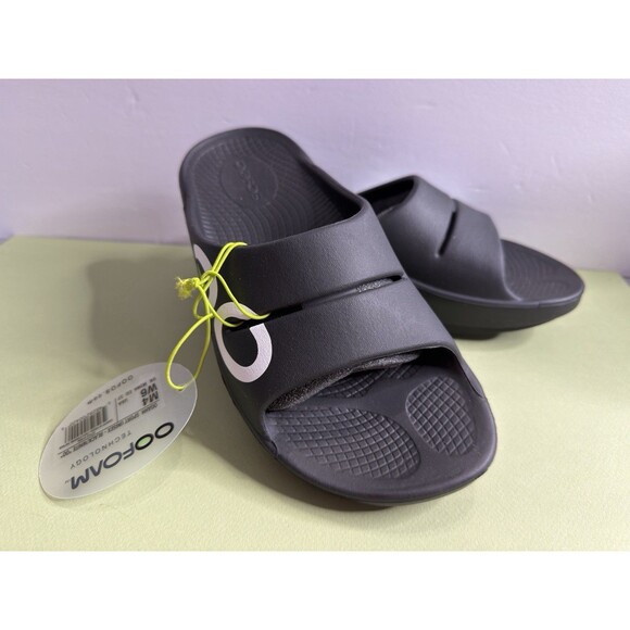 OOFOS OOAHH Sandal Slide Recovery Footware Unisex #1500 - Black M 4/ W 6   NWT main image 5
